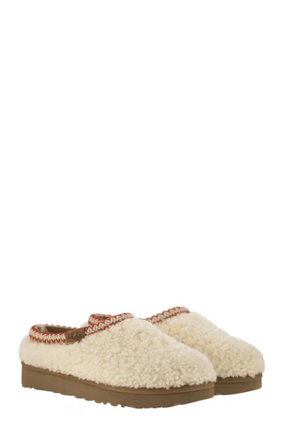 Ugg Tasman Maxi Curli White Slip-on Mule In Shearling Woman In Multi