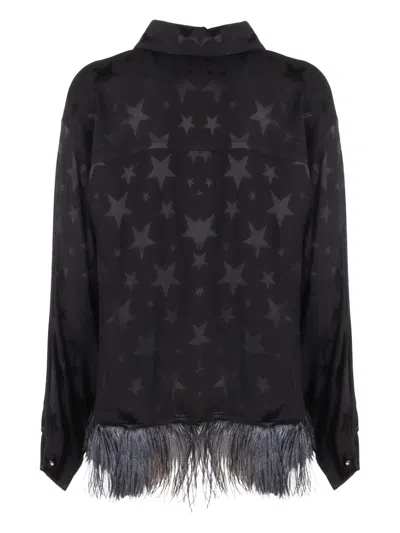 星星印花流苏边夹克