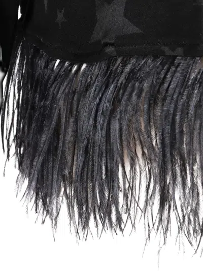 星星印花流苏边夹克