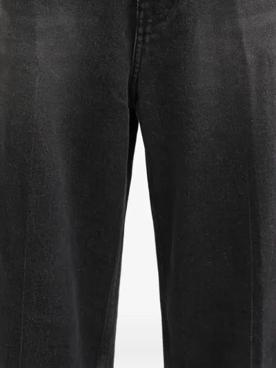 Ader Error Embroidered-trim Jeans In Black