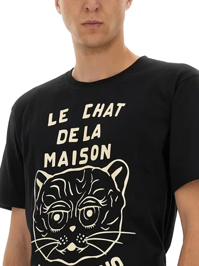 Valentino Garavani Chat De La Maison T-shirt In Black