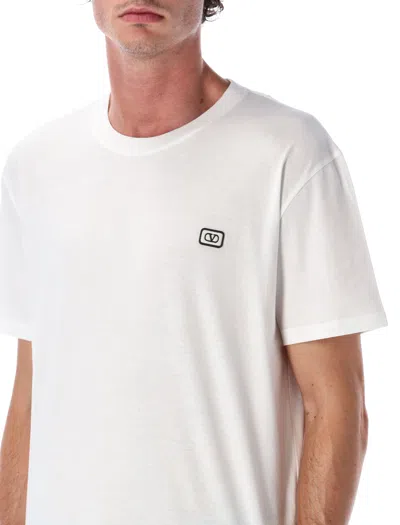 Valentino Garavani Cotton T-shirt With Vlogo Patch In White