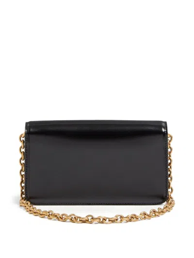 Valentino Garavani Vain Small Vlogo Leather Clutch Bag In Black