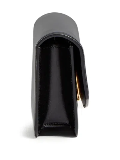 Valentino Garavani Vain Small Vlogo Leather Clutch Bag In Black