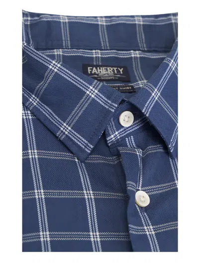 Faherty Checked Shirt In Blue