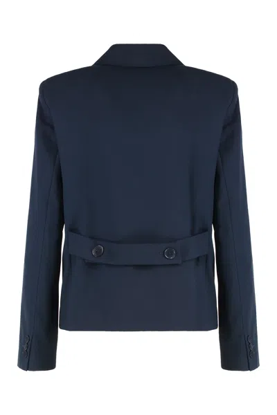 Weekend Max Mara Tappeto Double-breasted Button Jacket In Black