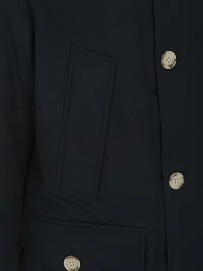 Woolrich Arctic Parka With Detachable Fur Hood In Blue