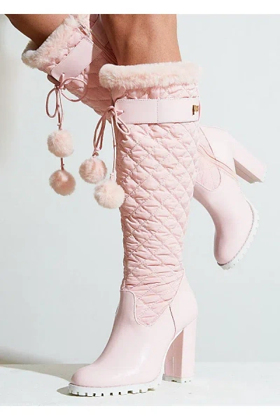 Sparkl Coco Puffer Boot In Pink