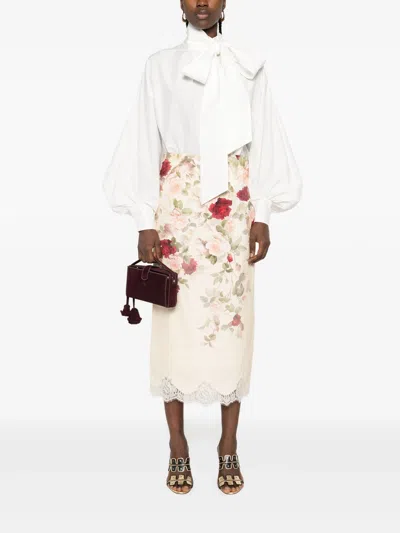 Zimmermann Hypnotic Pussybow Top In White