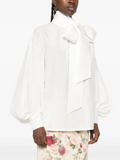 Zimmermann Hypnotic Pussybow Top In White