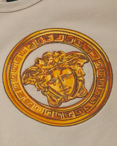 Versace Kids Logo Printed Sweatshirt In Brown