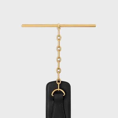 Celine Large 50mm  Disc Belt In Supple Natural Calfskin In Black