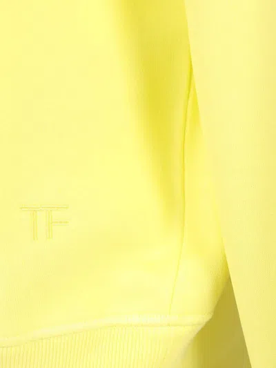Tom Ford Organic Cotton Hoodie Sweatshirt Sweatshirts Yellow In Yellow