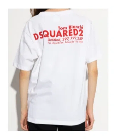 Dsquared2 Crew Neck T-shirt In White