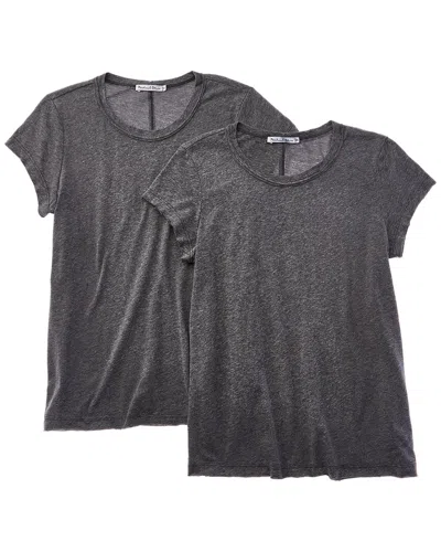 Michael Stars 2pk Isla T-shirt In Black
