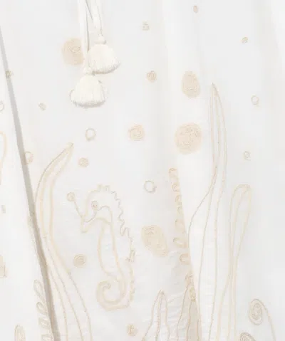 Echo New York Neptune's Garden Caftan In White