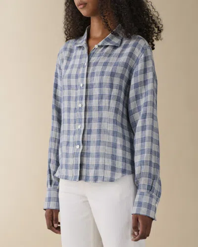 Jeanerica Vera Shirt Blue White Check In Multi