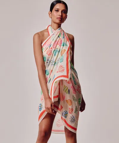 Echo New York Sea Shells Sarong In Multi