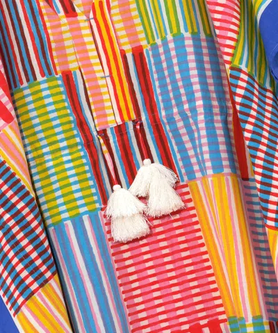 Echo New York Stripe Illusion Butterfly Caftan In Multi