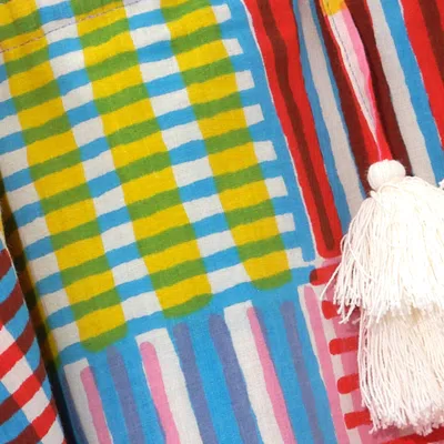 Echo New York Stripe Illusion Butterfly Caftan In Multi