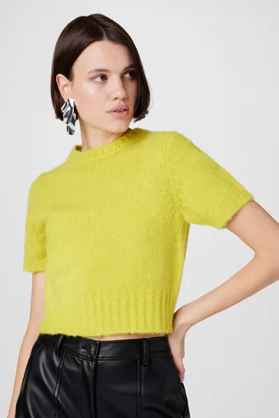 Toccin Carson Short Sleeve Sweater In Yellow