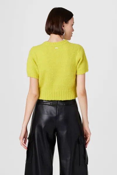 Toccin Carson Short Sleeve Sweater In Yellow