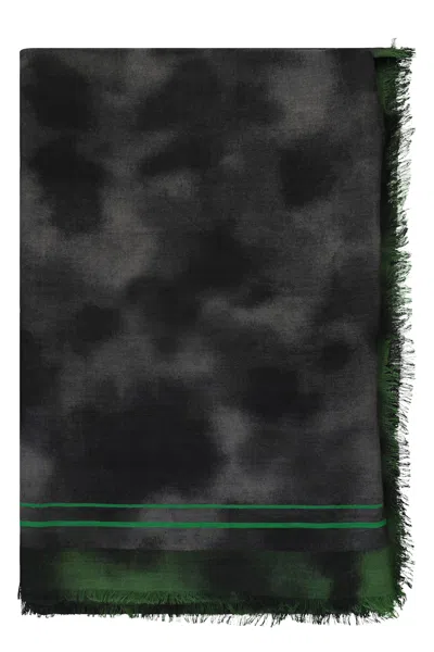 Herno Elegant Black Scarf With Logo Detail In Black