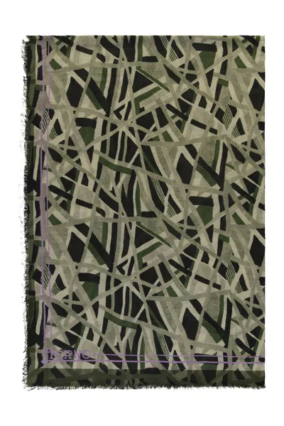 Herno Scarf In Wool And Silk In Green