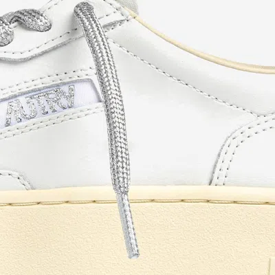 Autry White Leather Medalist Platform Sneakers In White