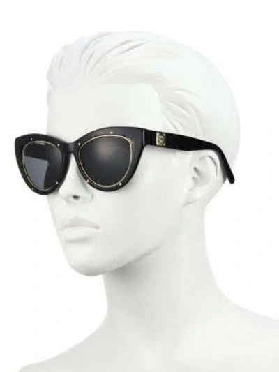 Shop Mcm 53mm Studded Cat's-eye Sunglasses In Na