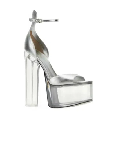 Valentino Tan-go 155mm Metallic Platform Sandals In Multi