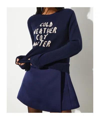 Maxco. Long Sleeve Sweater In Blue