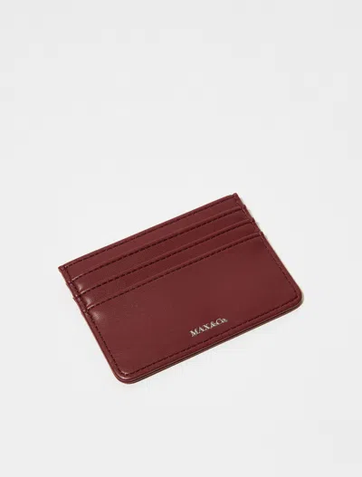Maxco. Slogan Card Holder In Burgundy