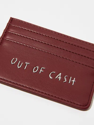 Maxco. Slogan Card Holder In Burgundy