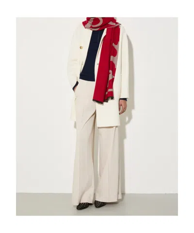 Maxco. Double Breasted Coat In White