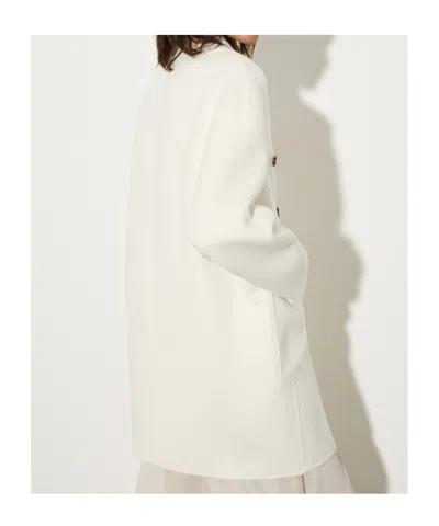 Maxco. Double Breasted Coat In White