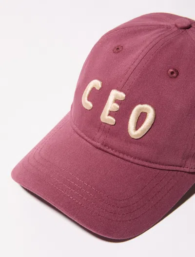 Maxco. Curved Brim Hat In Burgundy