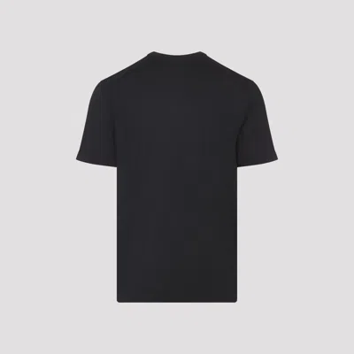 Kiton Short Sleeve Crew Neck T-shirt Design In Black