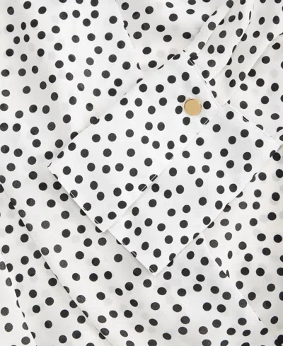 Inc International Concepts Women's Printed Surplice High-low Blouse, Macy's Exclusive In White