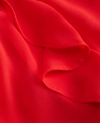 Inc International Concepts Women's Ruffle-trim V-neck Blouse, Macy's Exclusive