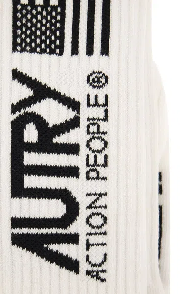 Autry Socks With Iconic Logo In White