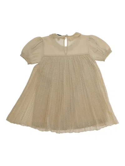 Emporio Armani Lace Dress In Neutral