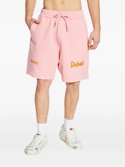 Dsquared2 Drawstring Logo-detail Shorts In Multi