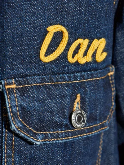 Dsquared2 Embroidered-detail Denim Jacket In Multi