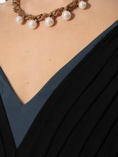 Marni Pearl-embellished Chain Necklace In Gold