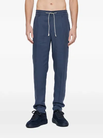 Eleventy Belt Loop Track Pants In Blue