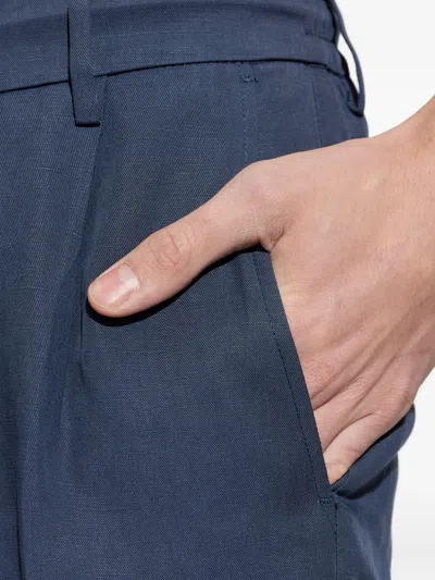 Eleventy Belt Loop Track Pants In Blue