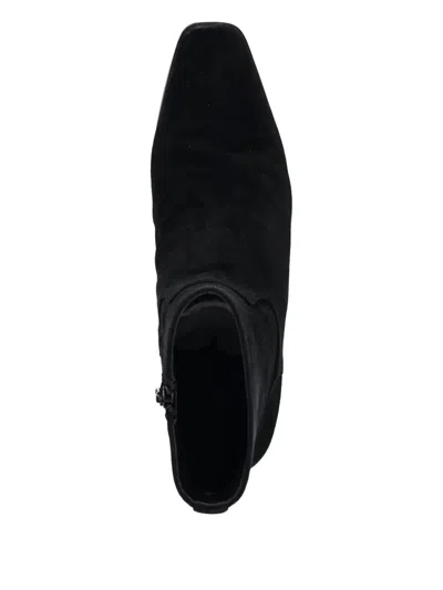 Nokwol Pointed Suede Boots In Black