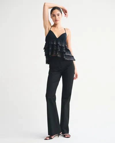 Abercrombie & Fitch Sequin Tiered Cami In Black