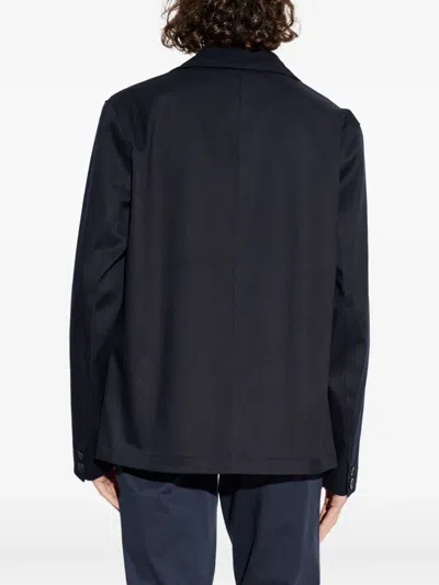 Ps By Paul Smith Button Notched Jacket In Blue